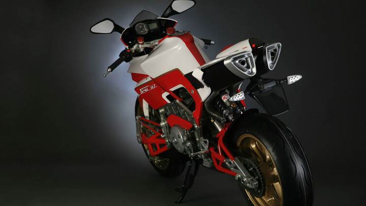 Bimota Tesi 3D In Red And White Back Pose